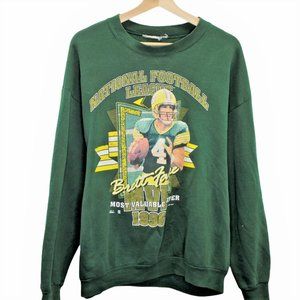 N139 Vintage NFL Green Bay Packers Brett Favre MVP 1996 Crewneck